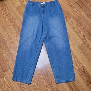 LAST CHANCE Eloquii Womens Blue Denim Pull On Jean Pants Size 16
